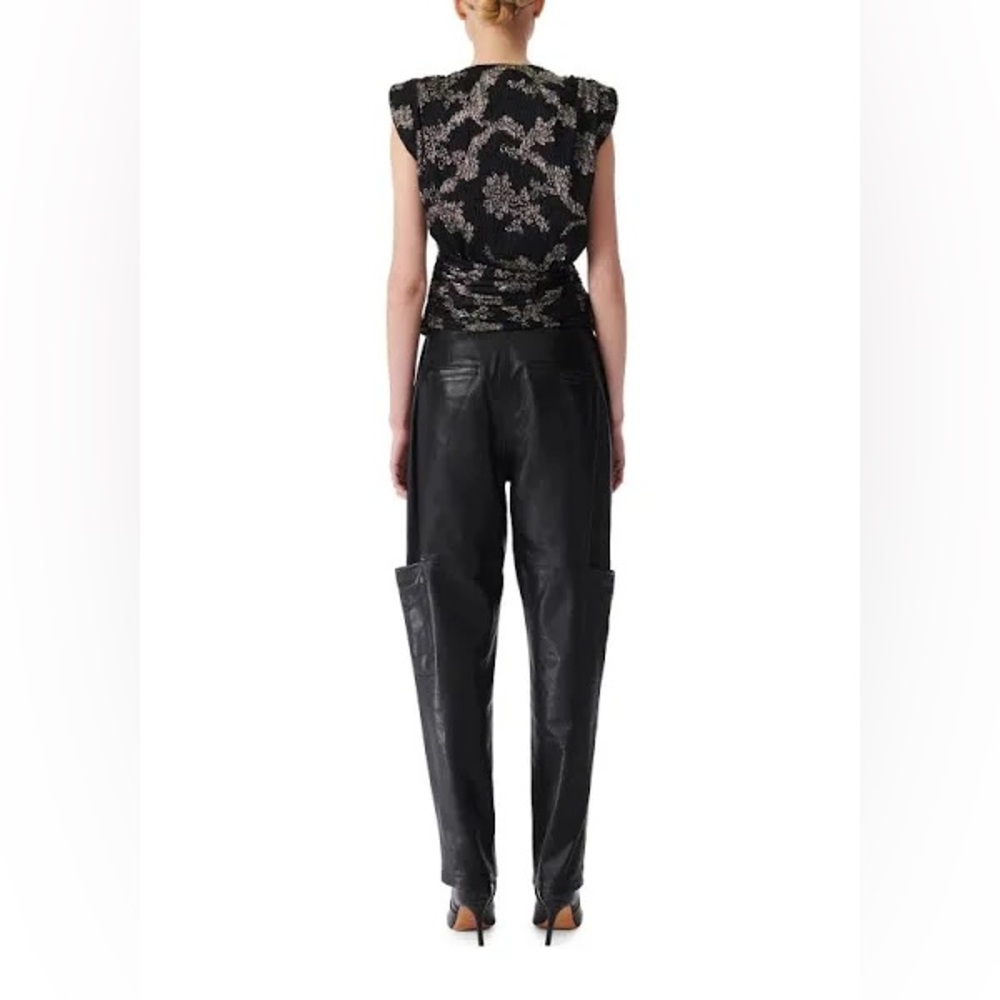 NWT IRO Tuolo Black and Gold Top - Picture 4 of 11